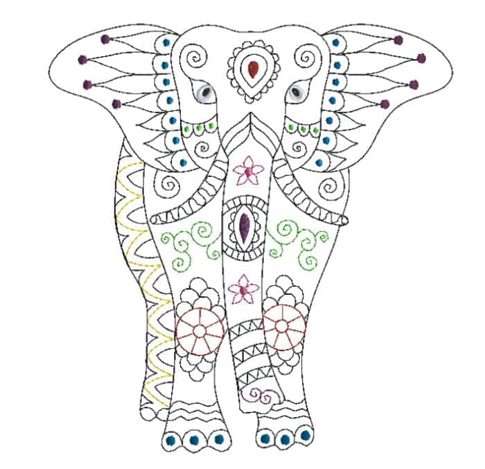 Mandala-Elefant - Katschis